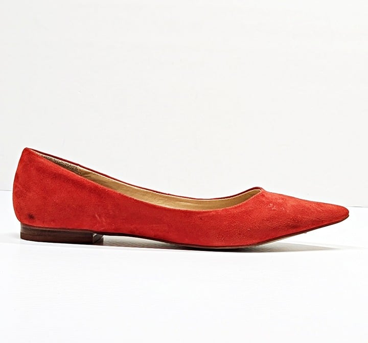 Aqua Women's Abel Red Suede Point Toe Flats Size 8.5 M (MSRP $79)