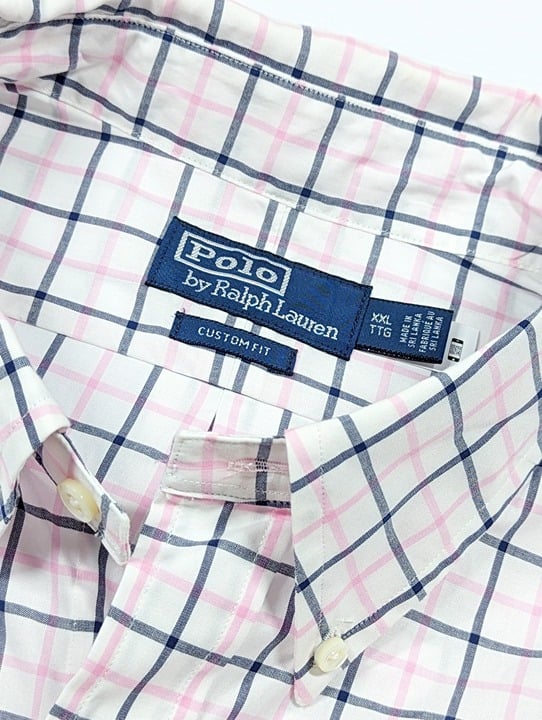 Polo Ralph Lauren Men's Cotton Check Custom Fit Button Shirt Size XXL MSRP $148