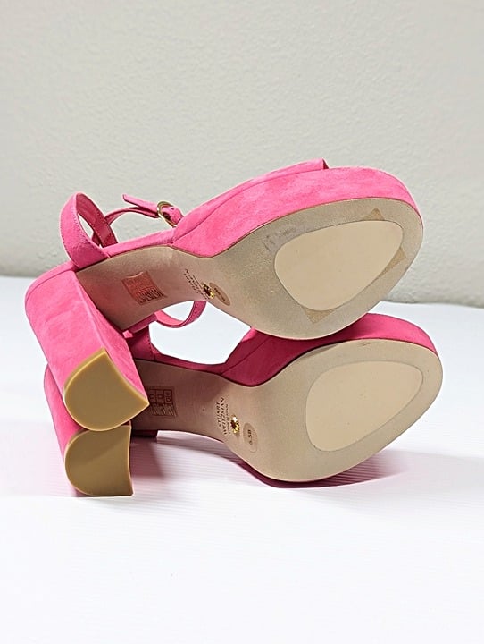 Stuart Weitzman Women's Ryder II Ankle Strap Heel Platform Size 37 (MSRP $495)