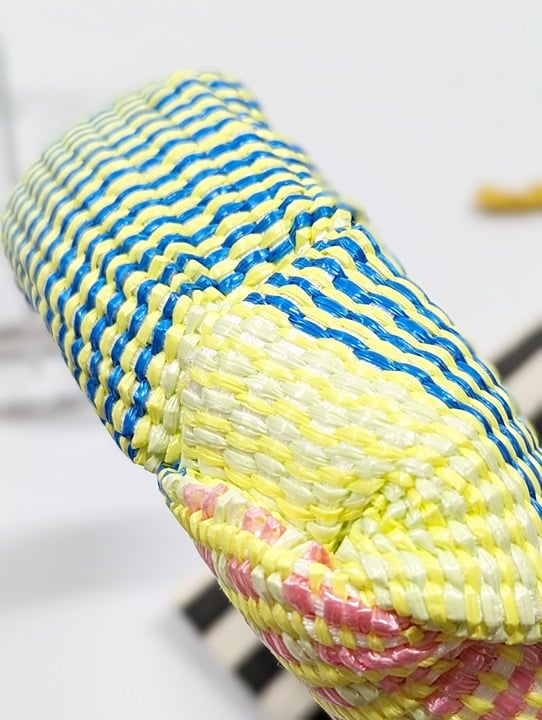 Lele Sadoughi Women's Mixed Raffia Knotted Headband Taffy Rainbow O/S (MSRP $75)