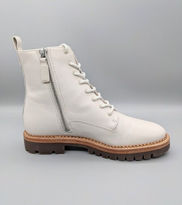 Vince Cabria Lug Women's Water Repellent Combat Boot Opaline Size 6.5 M MSRP $395