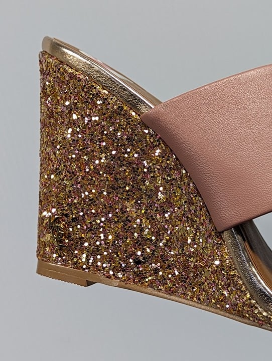 Kurt Geiger London Women's Charing Wedge Sandals Pale Pink Size 36 (MSRP $185)