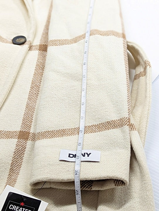 DKNY Women's Petite Belted Notch Collar Coat Size M 8-10 (MSRP $350)