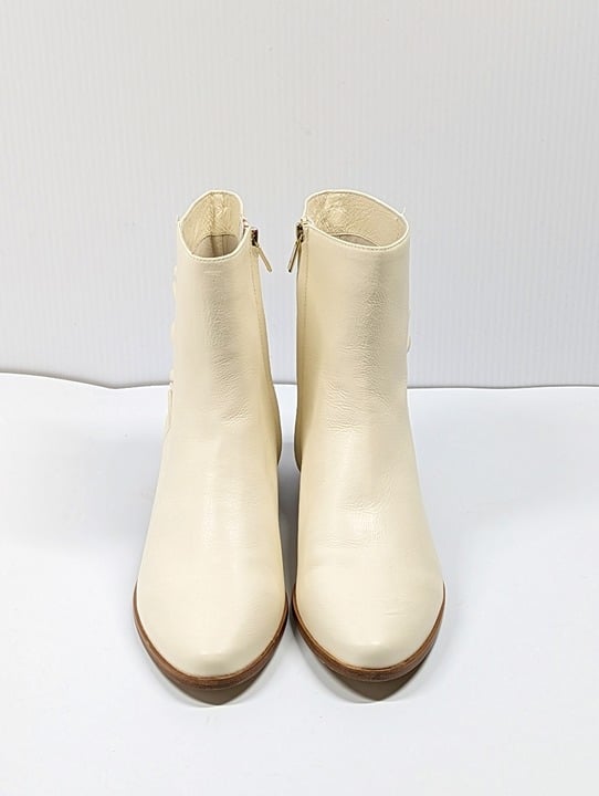 Joie Women's Laleh Ruffle Shell Leather Ankle Booties Size 39.5 EU (MSRP $368)