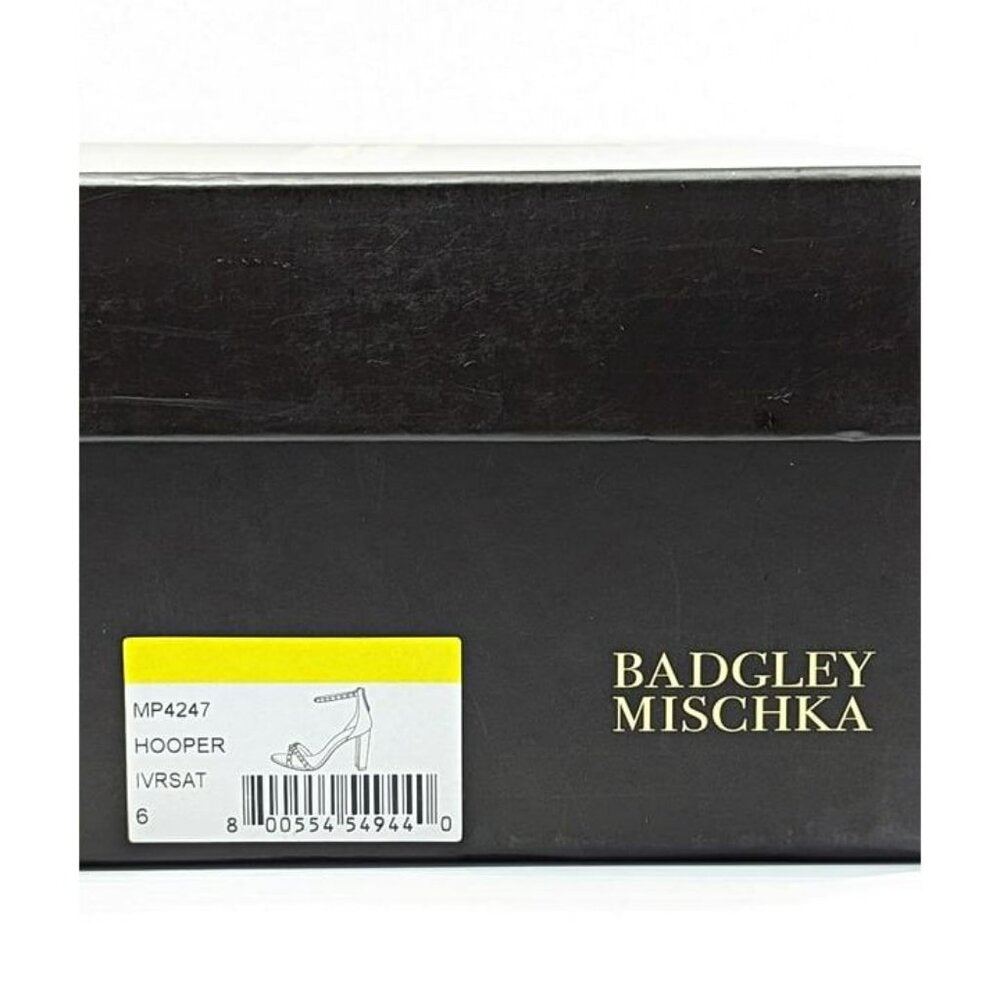 Badgley Mischka Women's Hooper Embellished Satin Heel Sandals Size 6 (MSRP $225)
