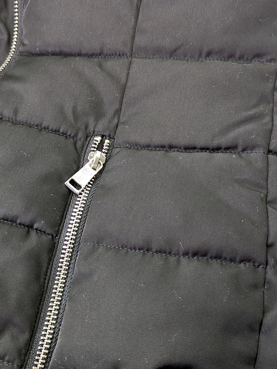 NWOT GUESS Women's Black Faux-Fur-Lined Hooded Puffer Coat Size S (MSRP $320)