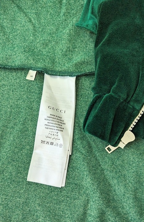 Gucci Men's Bi-Material Oversize Jacket Horsebit Print Size M (MSRP $2,200)