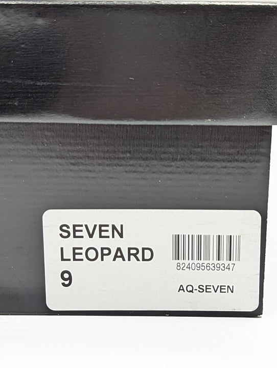 Aqua Women's Seven Leopard Print Calf Hair High-Heel Sandals Size 9 (MSRP $119)