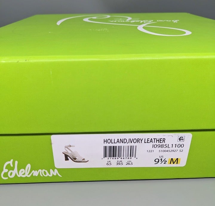 Sam Edelman Holland Women's Ivory Heeled Sandals Size 9.5 M (MSRP $180)