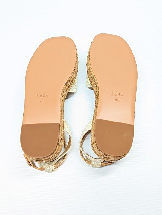 Joie Romanna Women's Ankle Strap Platform Sandals Natural Size 7.5 (MSRP $228)