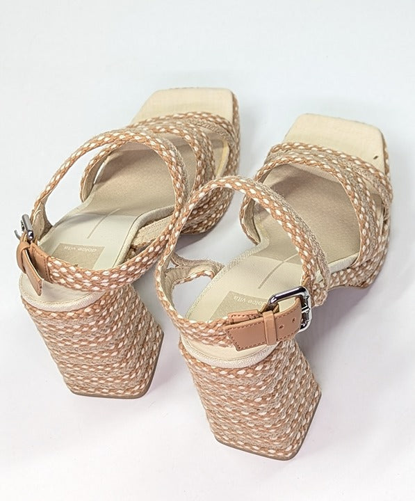 Dolvce Vita Amira Women's Natural Woven Platform Sandal Size 9 (MSRP $140)