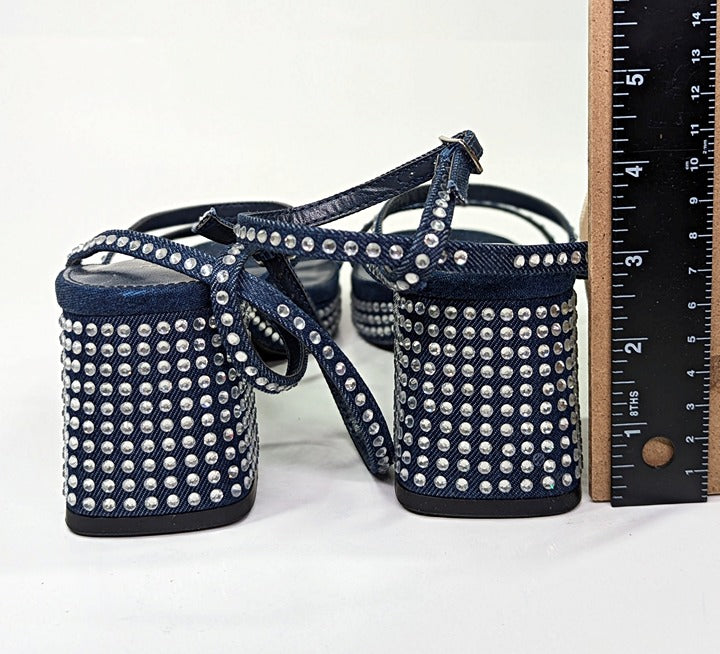BCBGeneration Lissena-2 Women's Rhinestones Platform Sandals Size 9.5 MSRP $109