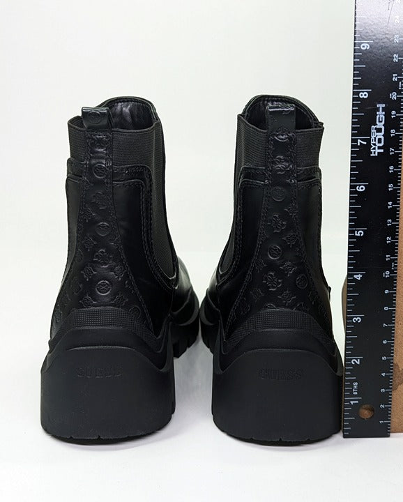 Guess Women's Yesses Signature Black Chelsea Booties Size 7.5 (MSRP $80)
