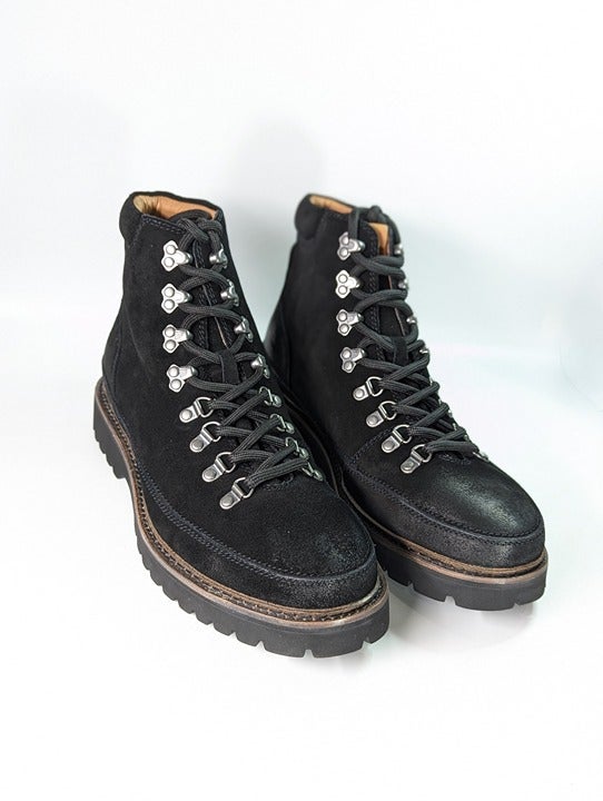 Gentle Souls Men's Donovan Black Lug Hiker Boots Size 11.5 M (MSRP $325)