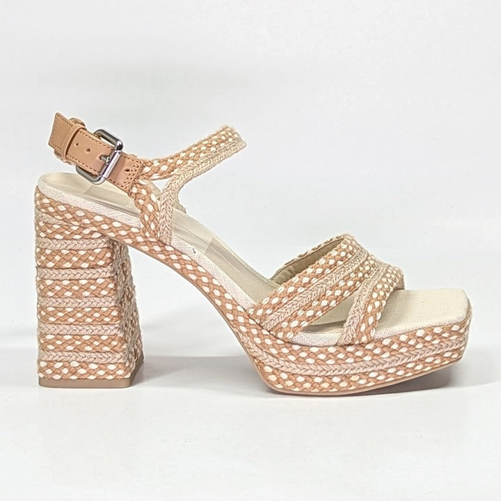 Dolvce Vita Amira Women's Natural Woven Platform Sandal Size 9 (MSRP $140)