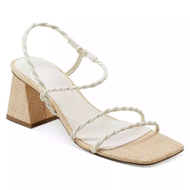 Marc Fisher Women's Carys Twisted Strap Block Heel Sandals Size 8.5 (MSRP $130)