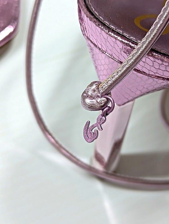 Sam Edelman Women's Lylah Strappy Heel Sandals Lilac Metallic Size 8.5 MSRP $160