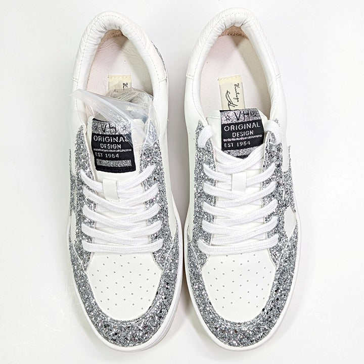 Vintage Havana Abby Metallic Glitter Women's Lace Up Sneaker Size 9 (MSRP $150)