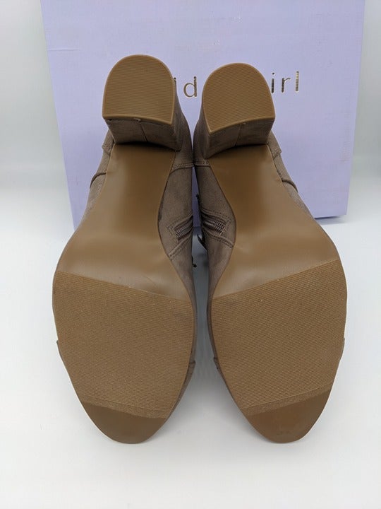 Madden Girl Women's Justinee Faux Suede Heels Combat & Lace-up Boots Size 9.5 M