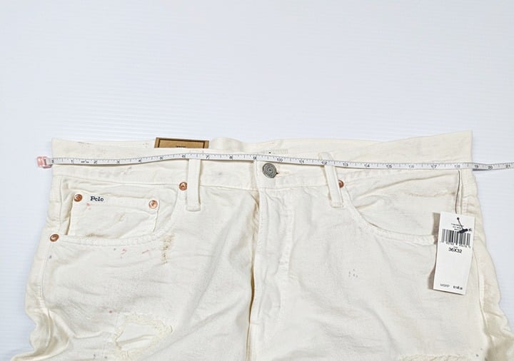 Polo Ralph Lauren Men's Sullivan Slim Distressed Jean White Size 36 (MSRP $198)