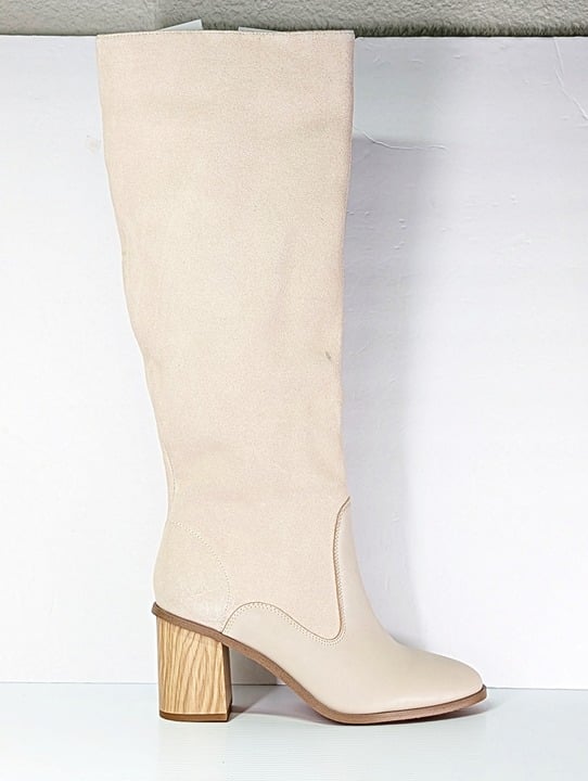 Splendid Women's Meadow Knee High Boots In Tapioca Suede Size 7.5 (MSRP $225)