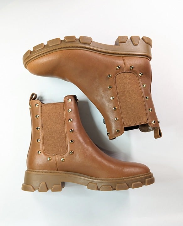 Michael Kors Women's Ridley Studded Lug-Sole Chelsea Booties Size 6 (MSRP $225)