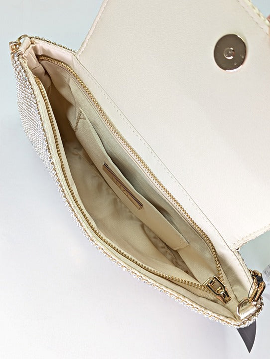 I.N.C. International Concepts Gold Mesh East West Baguette Bag (MSRP $100)