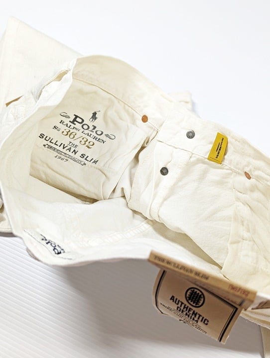 Polo Ralph Lauren Men's Sullivan Slim Distressed Jean White Size 36 (MSRP $198)