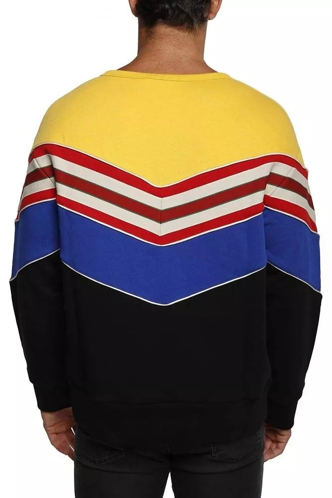 Gucci Men's Chevron Stripe Sweatshirt Multi Color Size S (MSRP $1,800)