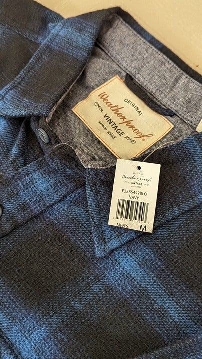 Weatherproof Vintage Men's Unlined Shirt Jacket Navy Size M (MSRP $80)