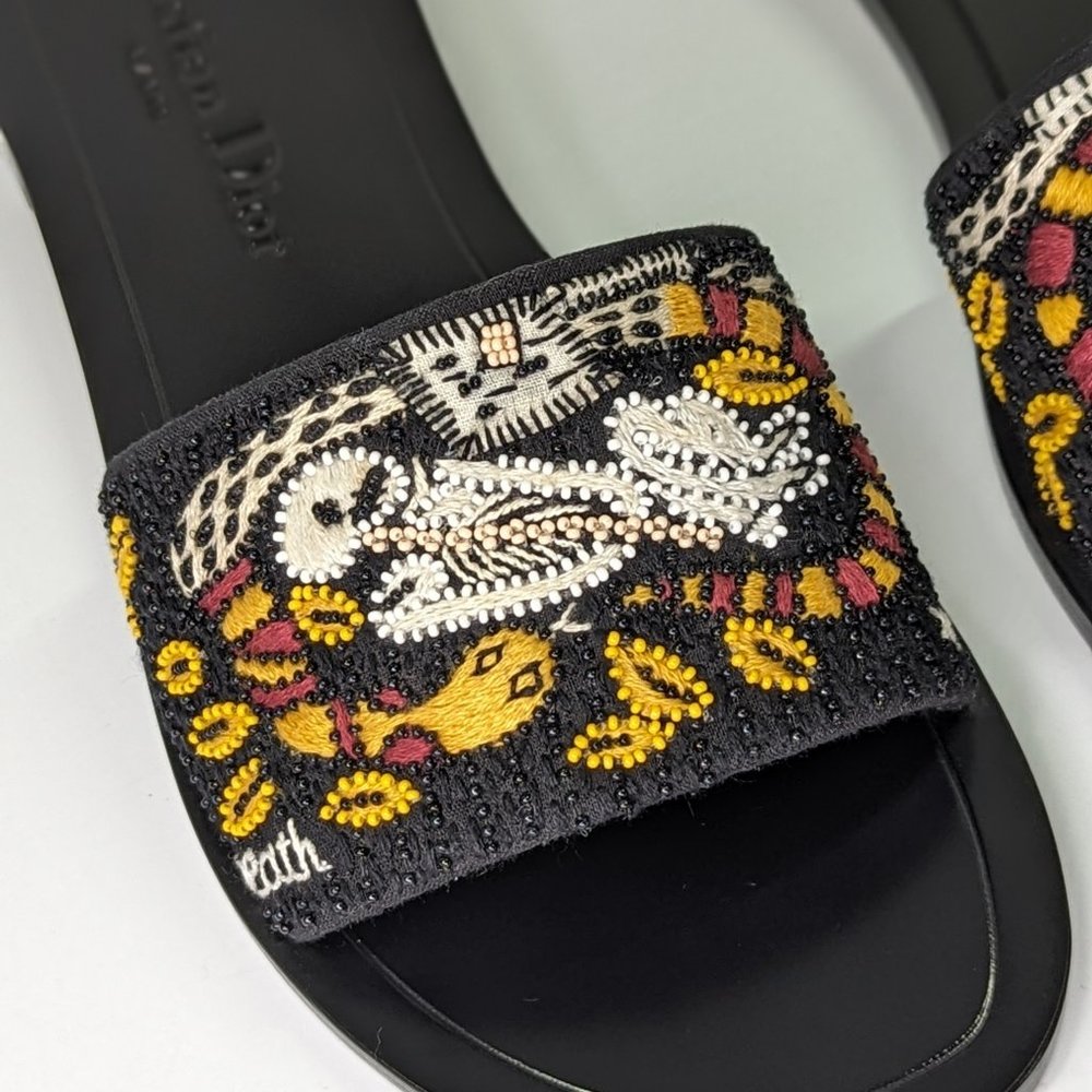 Christian Dior Women's Tarot Slide Death Embellished Sandals Size 36 IT ($1,190)