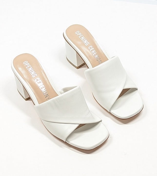 Opening Ceremony Women's Nadyia Block Heel Slide Sandals Size 37 EU (MSRP $375)
