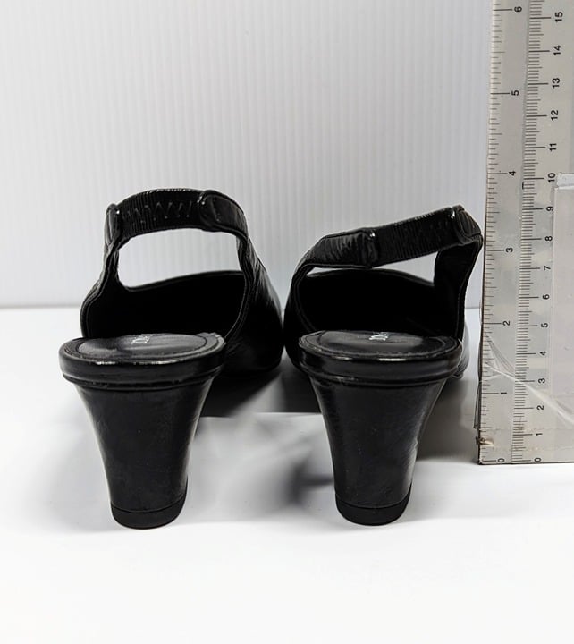 Donald J Pliner Women's Gema Pumps Black Distressed Shine Size 6.5 (MSRP $268)