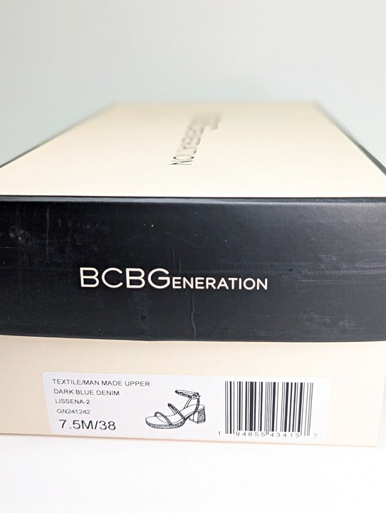 BCBGeneration Lissena-2 Women's Rhinestones Platform Sandals Size 7.5 MSRP $109