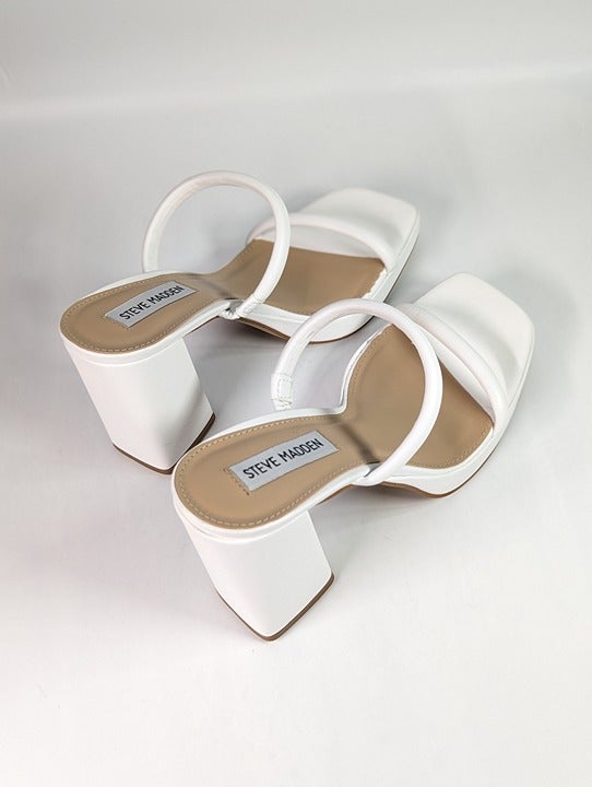 Steve Madden Women's Polly Square Toe Heel Platform Sandals Size 7.5 (MSRP $100)