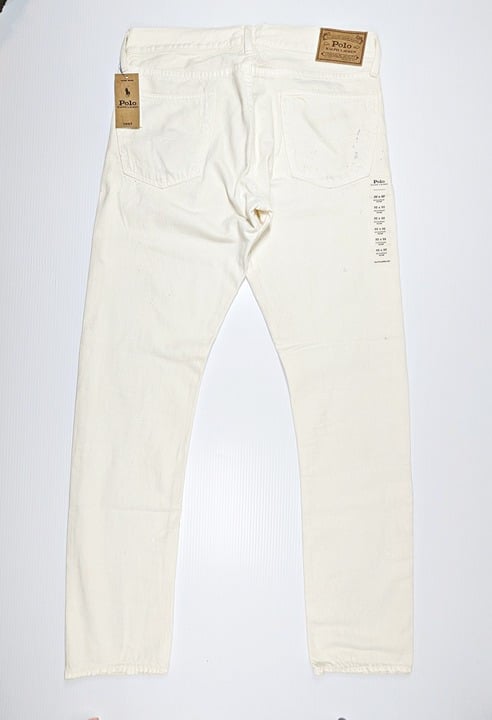 Polo Ralph Lauren Men's Sullivan Slim Distressed Jean White Size 32 (MSRP $198)