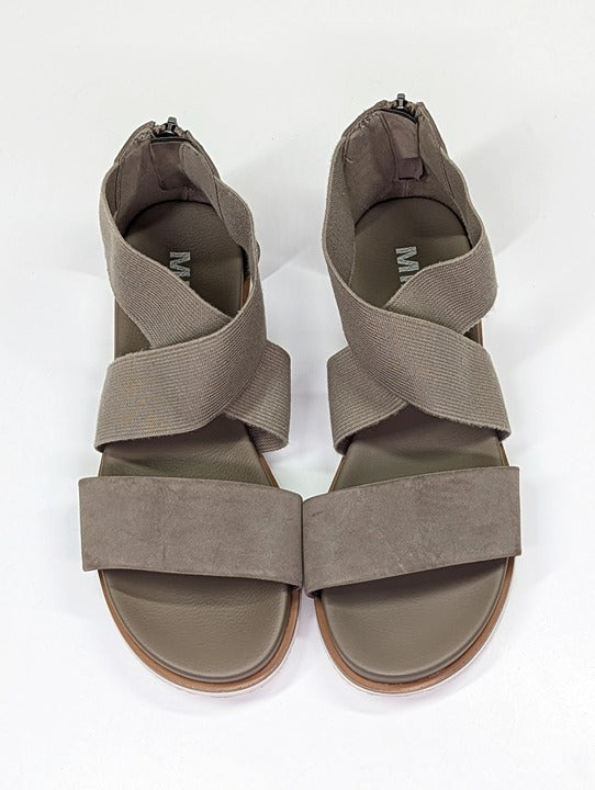 MIA Women's Valuna Flat Strappy Sandals Taupe Size 8 (MSRP $49)