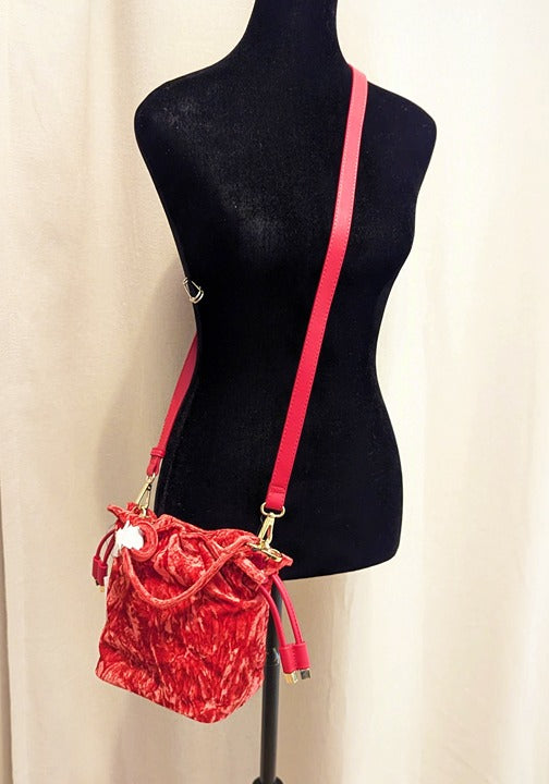 I.N.C. International Concepts Meliss Small Red Velvet Bucket Bag (MSRP $80)