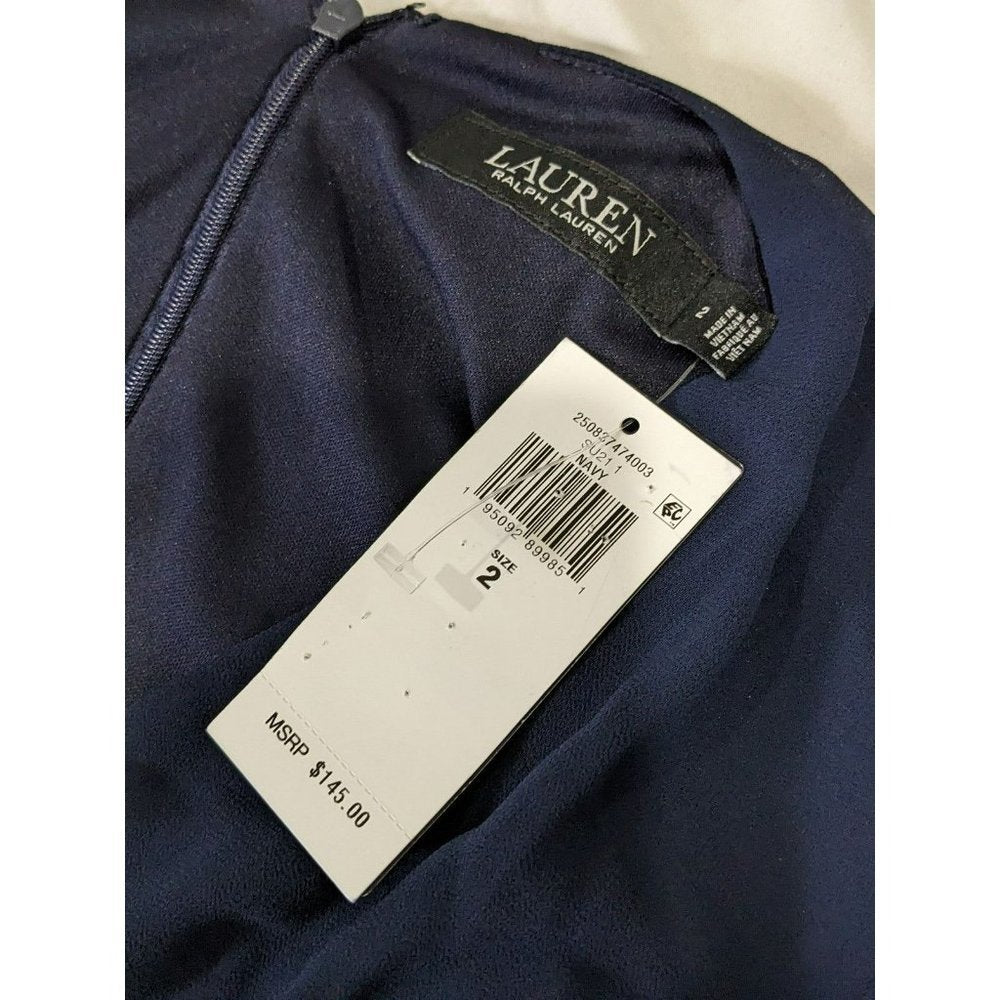 Lauren Ralph Lauren Women's Navy Dress Size 2 (MSRP $145)