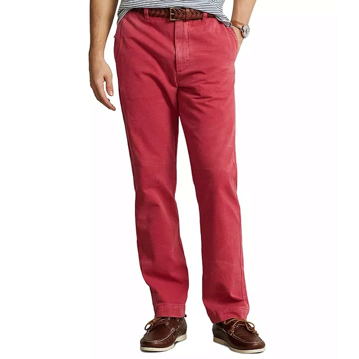 Polo Ralph Lauren Men's Straight Fit Garment Dyed Pants Red Size 40 (MSRP $198)