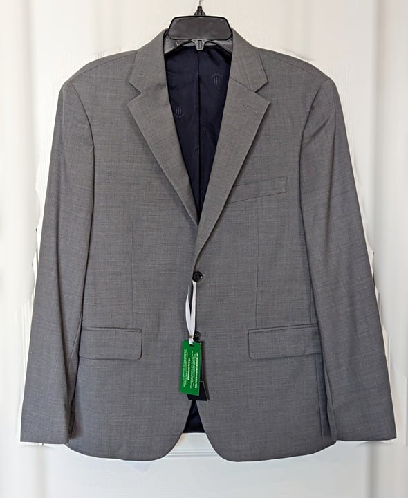 Tommy Hilfiger Men's Modern Fit Twill Suit Pearl Grey Size 40S (MSRP $450)