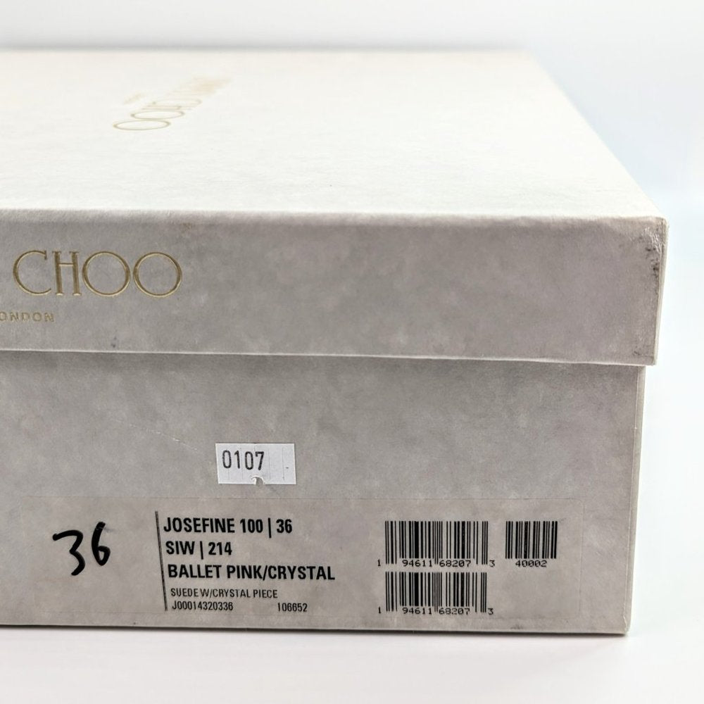 Jimmy Choo Women's Josefine 100 Crystal Heel Sandal Size 36 MSRP $2,195 **READ**