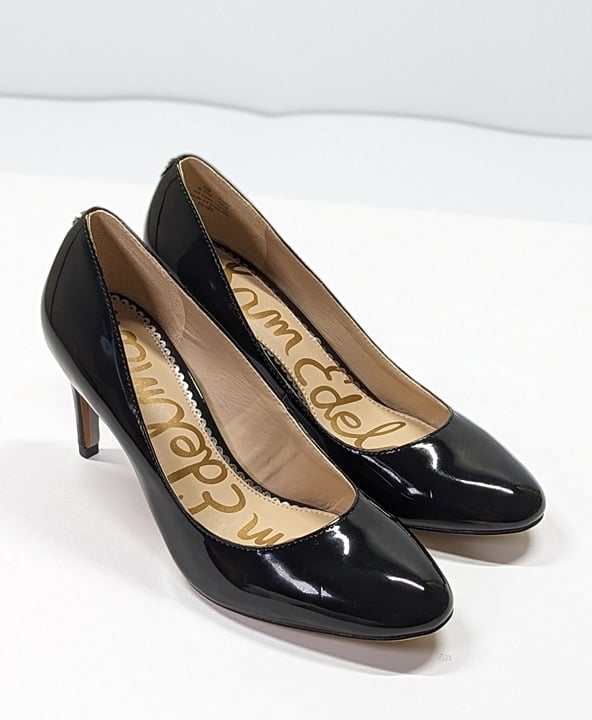 Sam Edelman Women's Elise Black Patent Leather Pump Heels Size 6.5 M (MSRP $130)