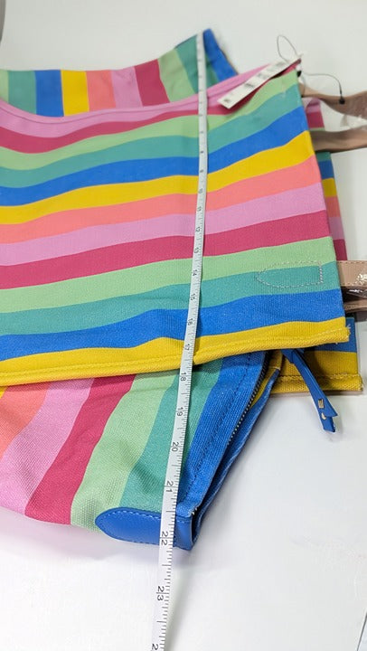 On 34th Cynthiah Extra Large Canvas Shoulder Tote Bag Stripe (MSRP $90)