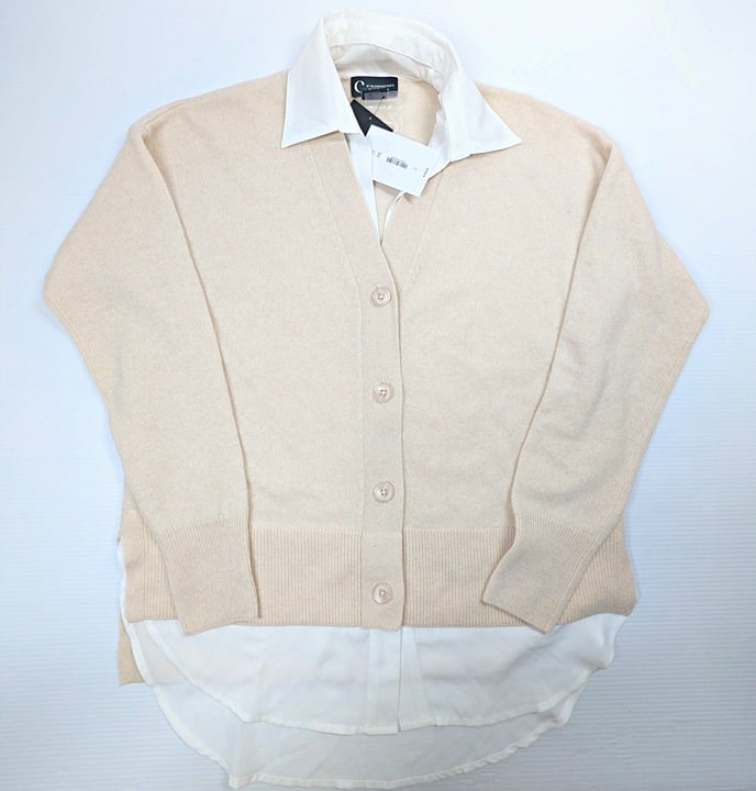 C by Bloomingdale's Cashmere Women's Split Hem Cardigan Sweater Size S MSRP $198