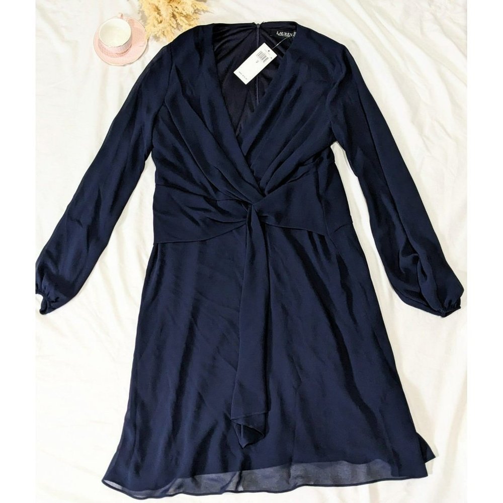Lauren Ralph Lauren Women's Navy Dress Size 2 (MSRP $145)