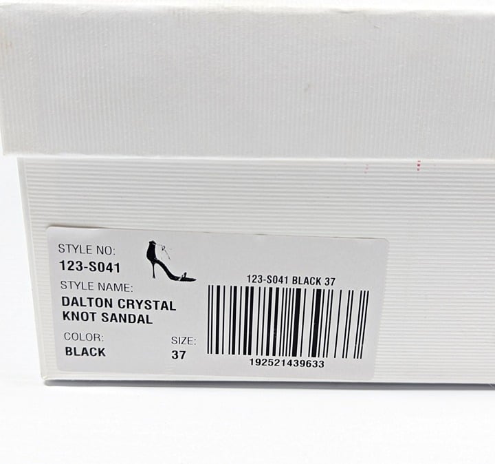 Jonathan Simkhai Dalton Women's Crystal Knot Black Sandal Size 37 EU (MSRP $595)