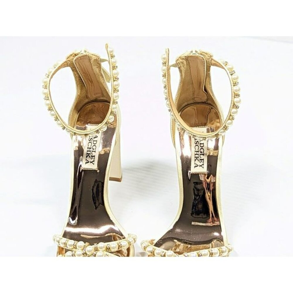 Badgley Mischka Women's Hooper Embellished Satin Heel Sandals Size 6 (MSRP $225)