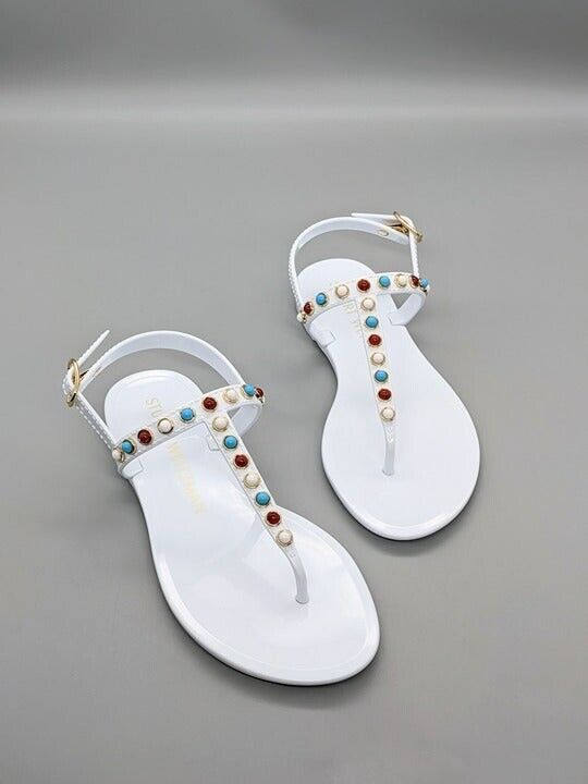 STUART WEITZMAN Women's Charm Strap Slingback Jelly Sandals Size 5 MSRP $195