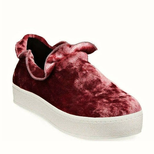 Opening Ceremony Women's Didi Velvet Ruffle Slip-On Sneaker Size 36 (MSRP $225)